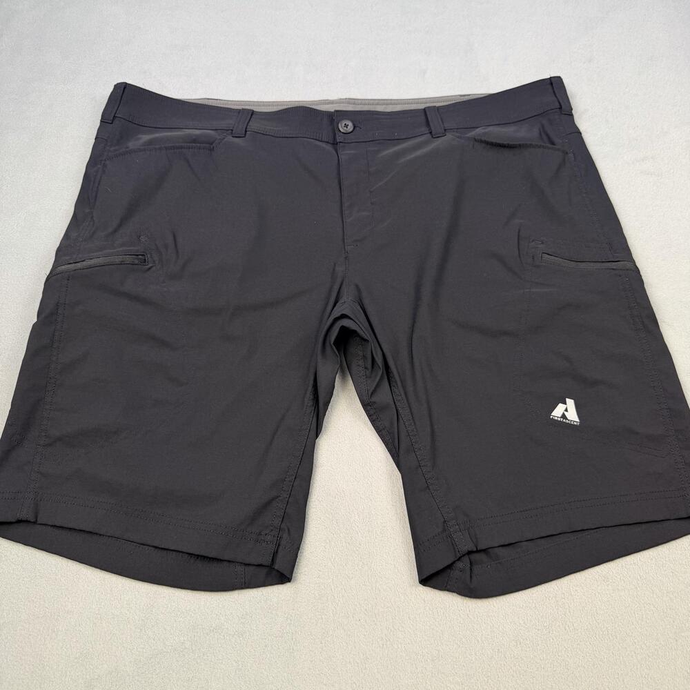 Eddie Bauer First Ascent Shorts Mens 46 Black 11 Inseam Hiking Stretch Quick Dry